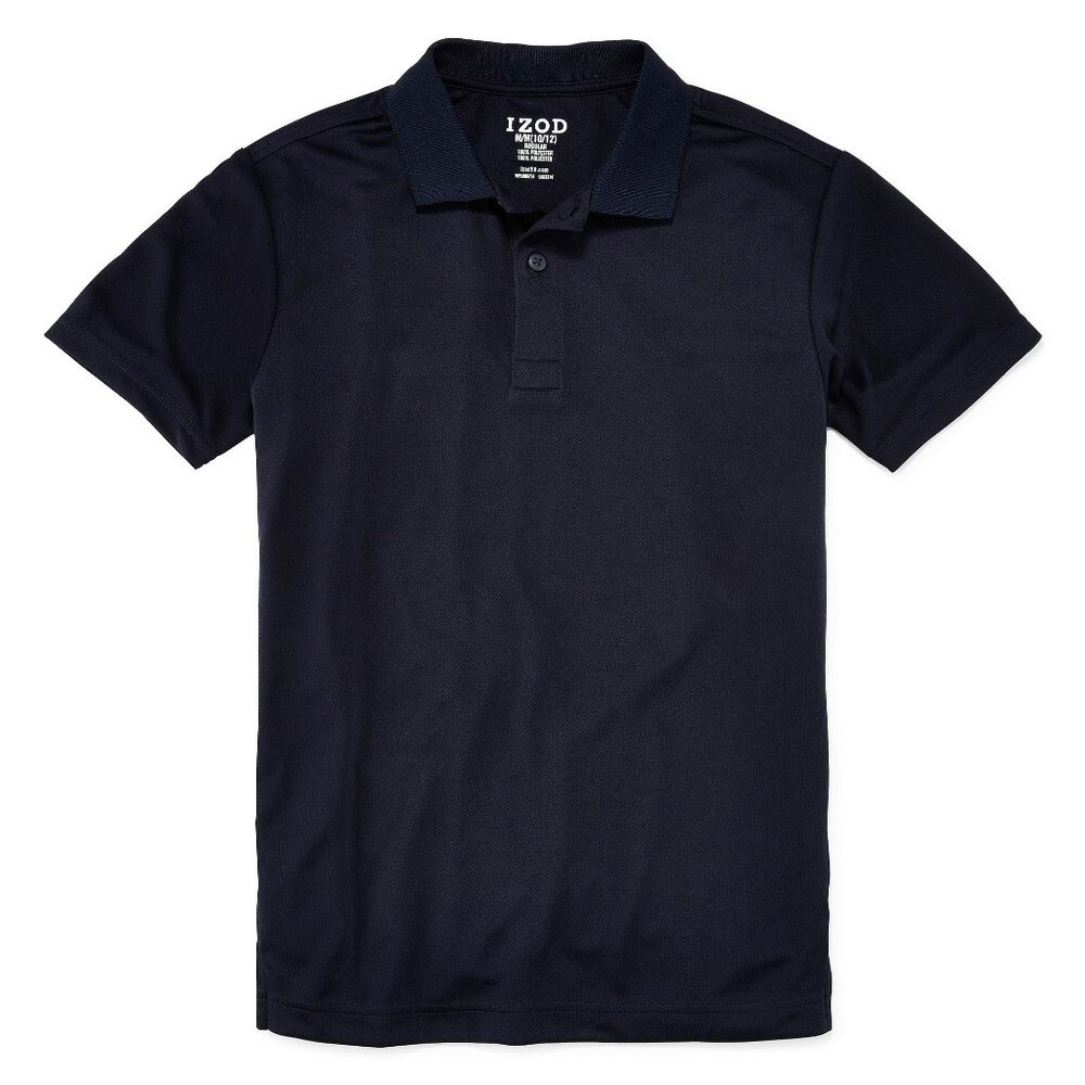 IZOD Little & Big Boys Short Sleeve Wrinkle Resistant Moisture Wicking Polo Shir
